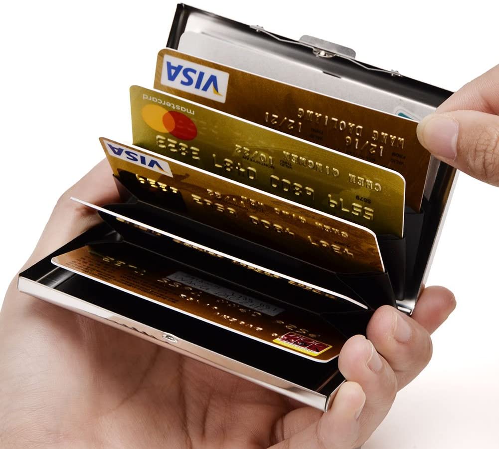  RFID Credit Card Holder Stainless Steel Credit Card Wallet