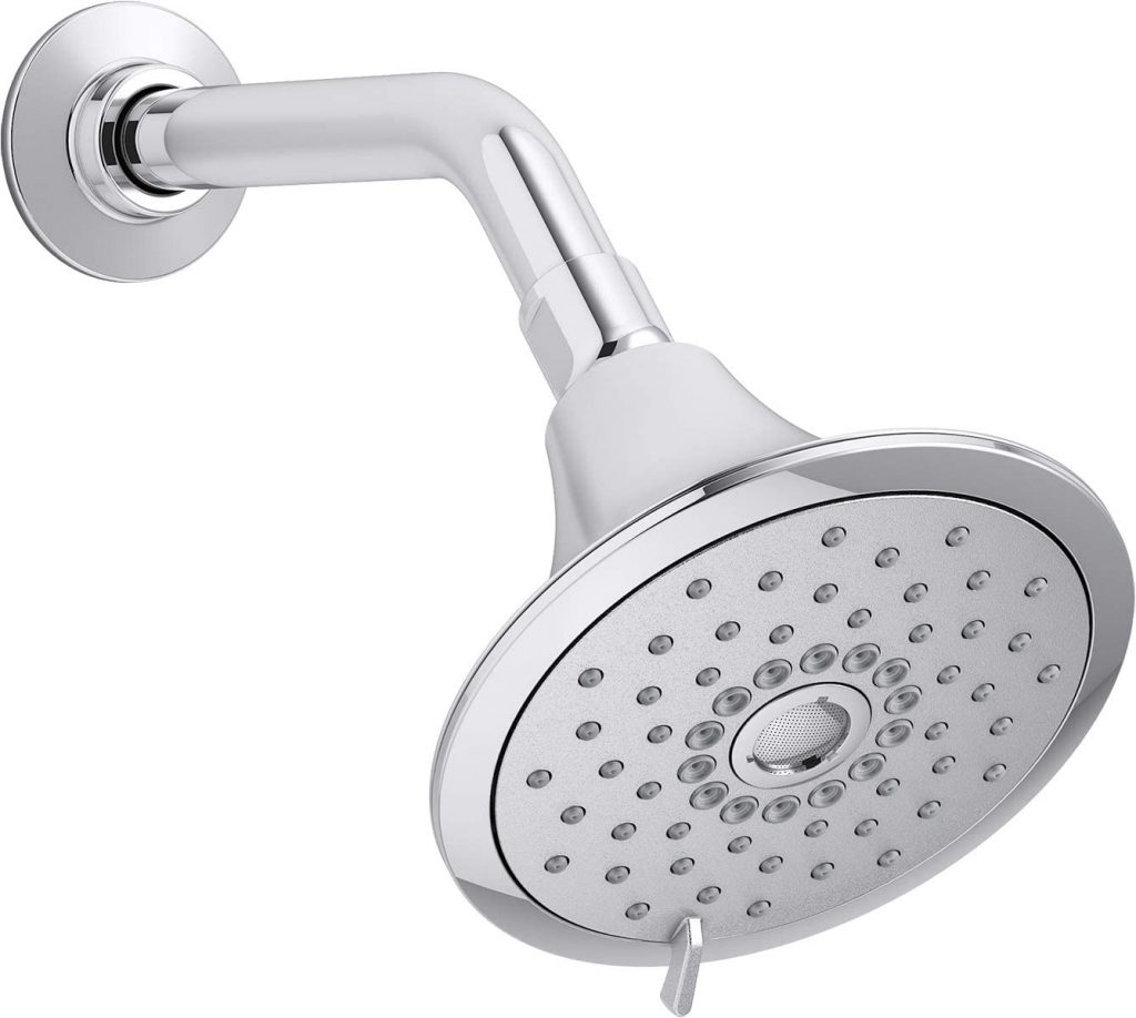 6B62 Adjustable Household Thin Top Shower Head Silver 201 Stainless Steel 