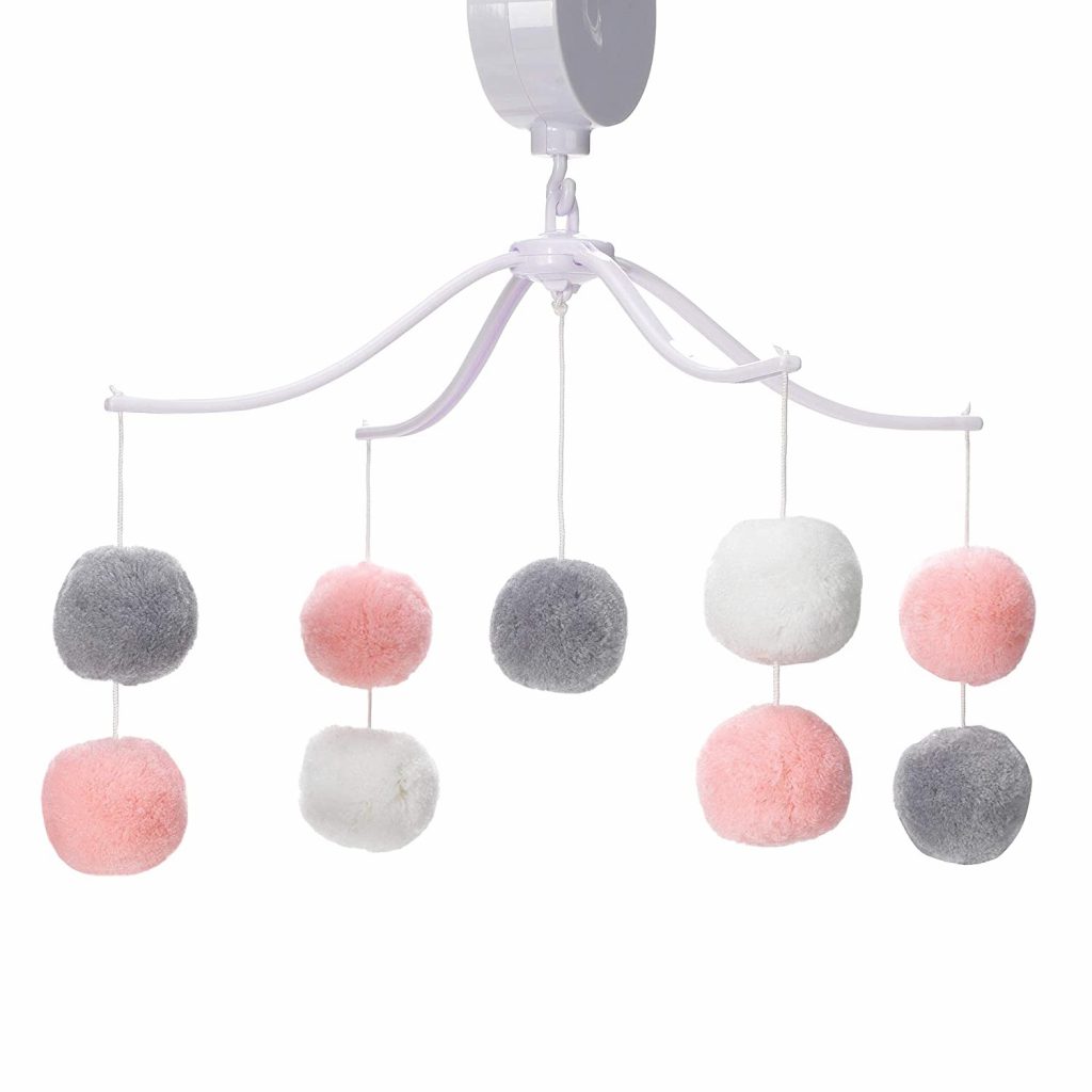 Bedtime Blossom Pink Baby Crib Mobile
