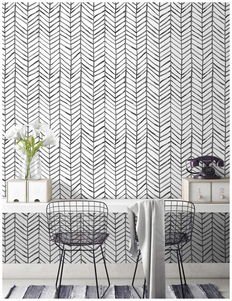 HaokHome 96020-1 Modern Stripe Peel and Stick Wallpaper