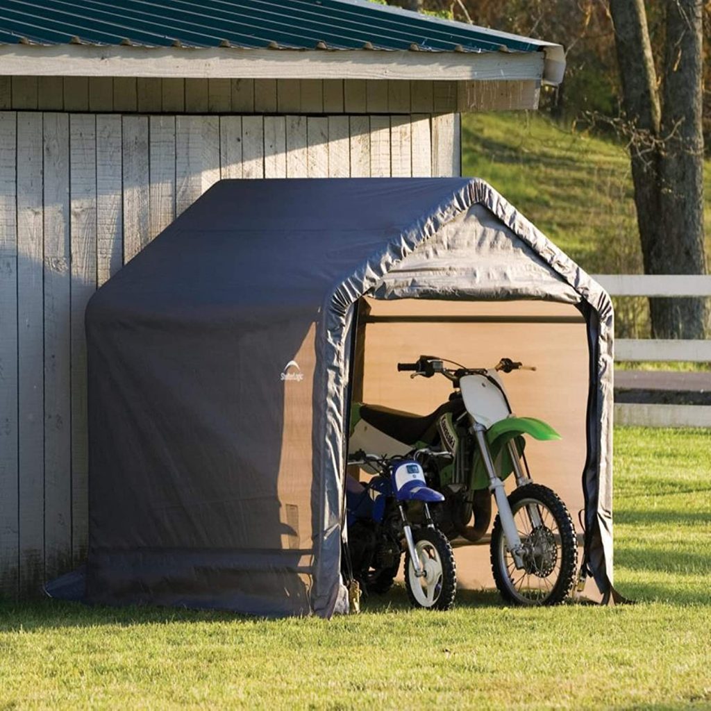 ShelterLogic Waterproof Motorcycle Storage Shed