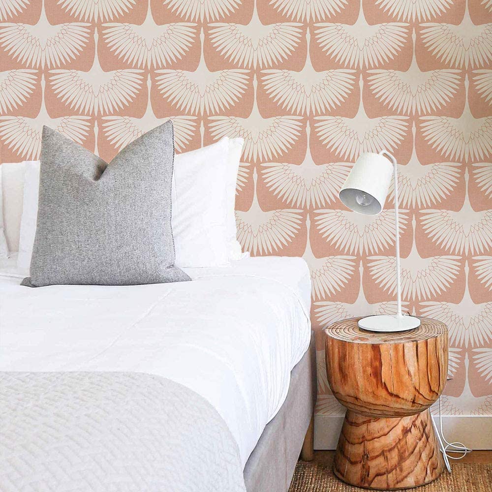 Tempaper Feather Flock Removable Peel and Stick Wallpaper