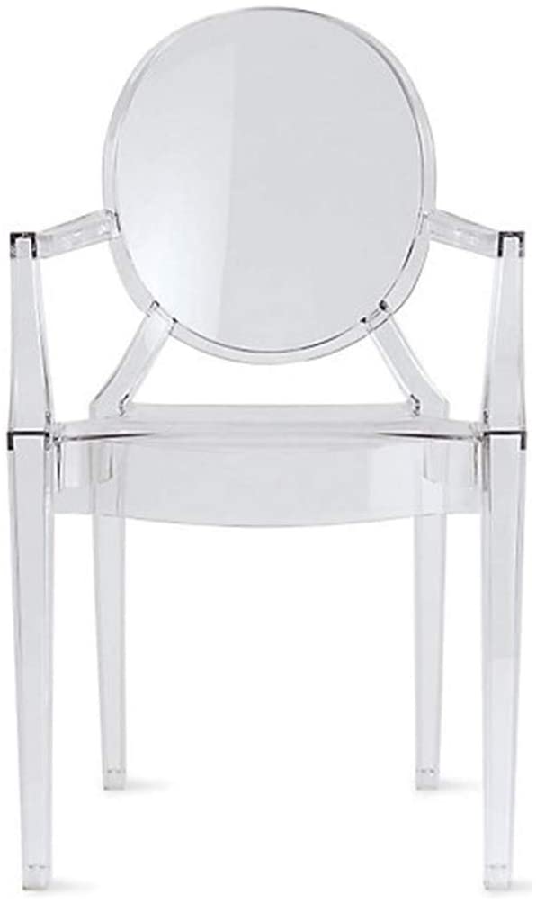 2xhome Clear Modern Contemporary Interior Design Ghost Chair With Arms