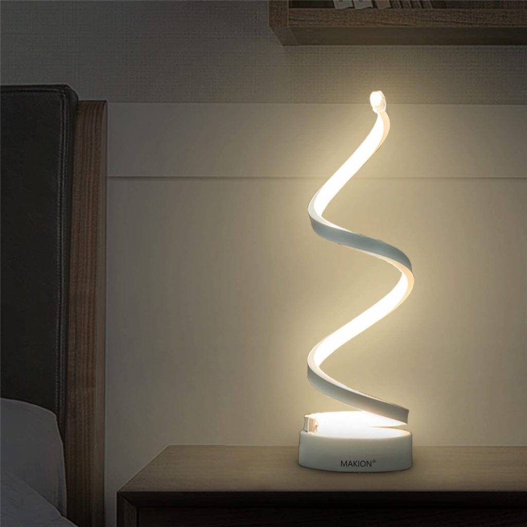 Makion Spiral Contemporary Interior Design LED Table Lamp