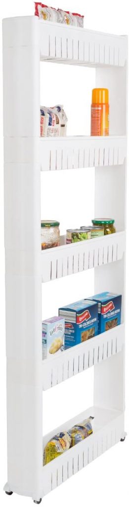 Pull Out Pantry Cabinet Organizer with 5 Large Storage Baskets