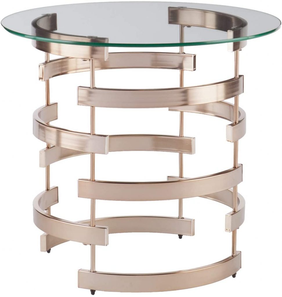 SEI Furniture Belmar Contemporary Interior Design Round Glass Top