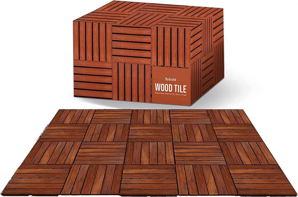 Outdoor Teak Wood Deck Tiles