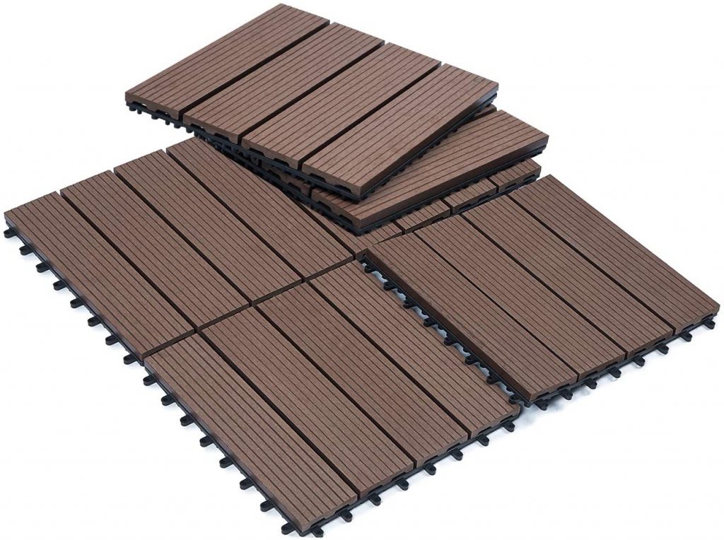 Sunnygalde Wood-Plastic Interlocking Flooring Tiles