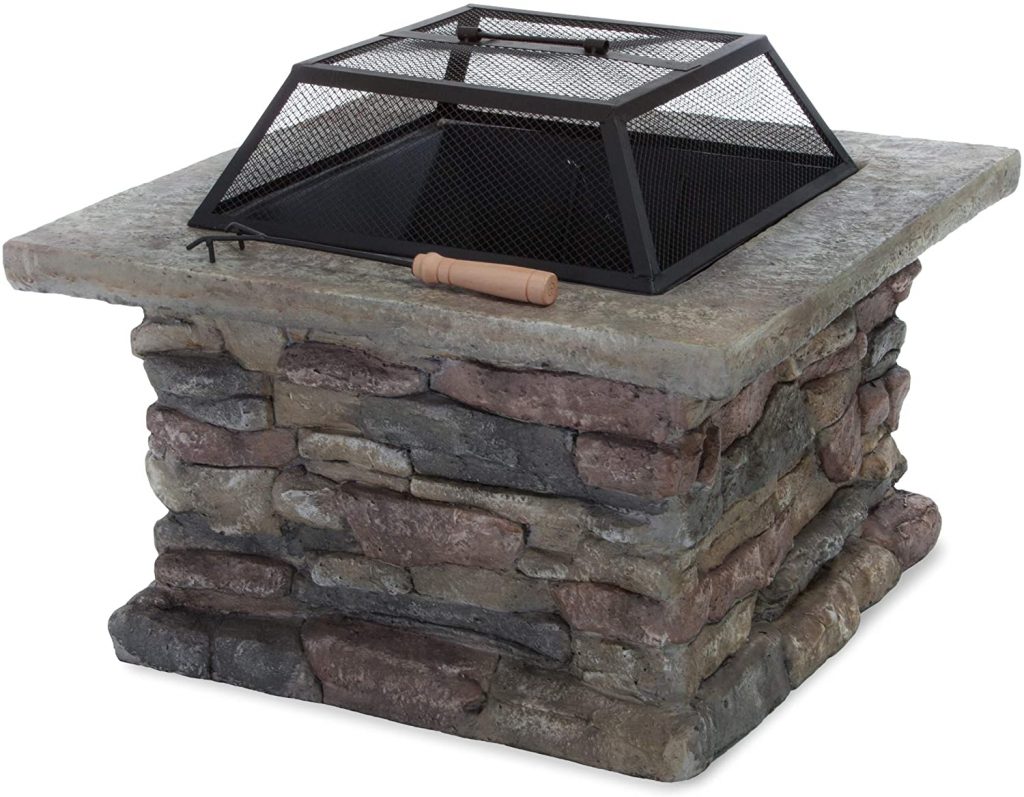 Christopher Knight Home Corporal Natural Stone Square Fire Pit
