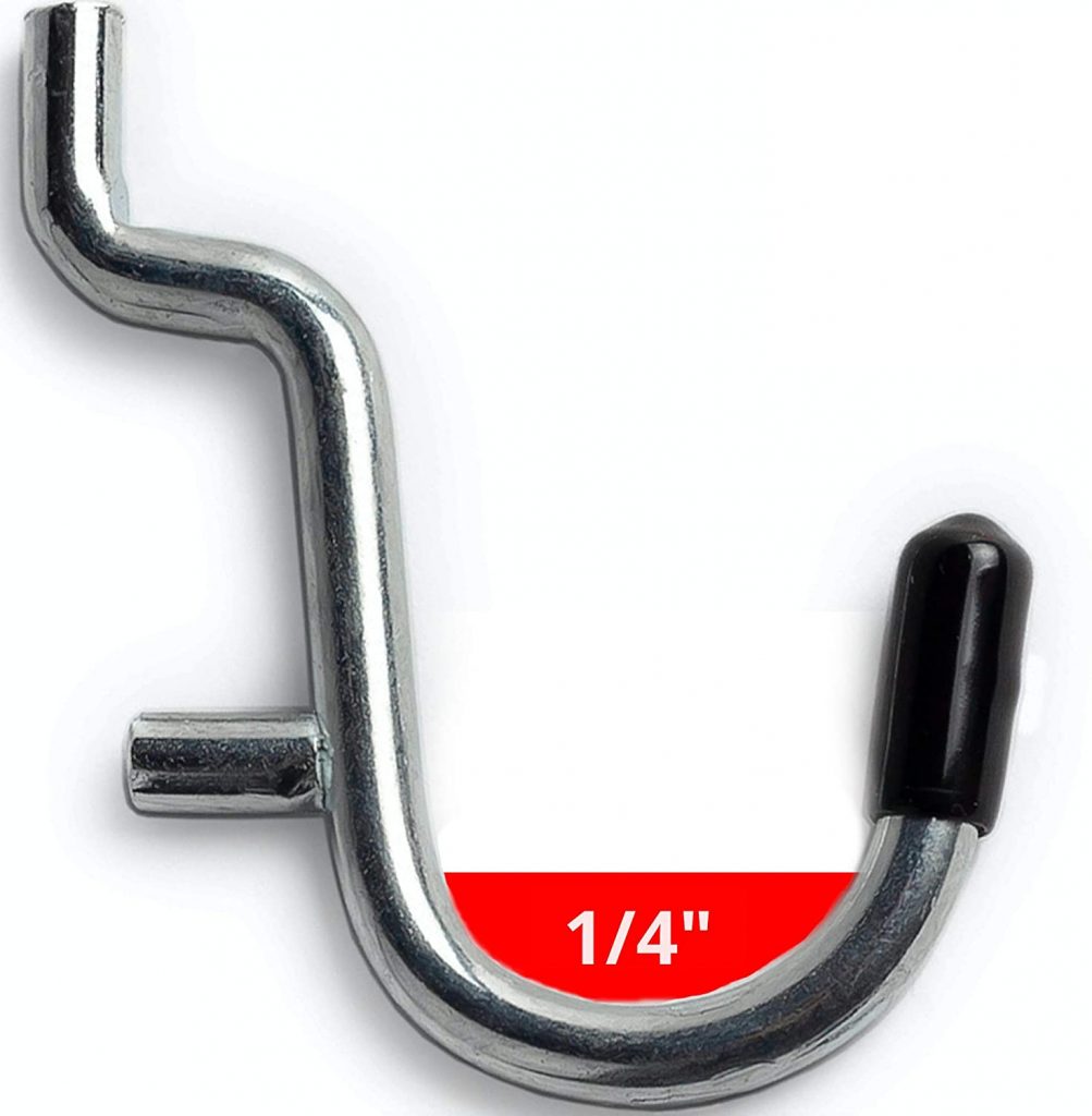 Extra Thick Metal J Hooks for Pegboard