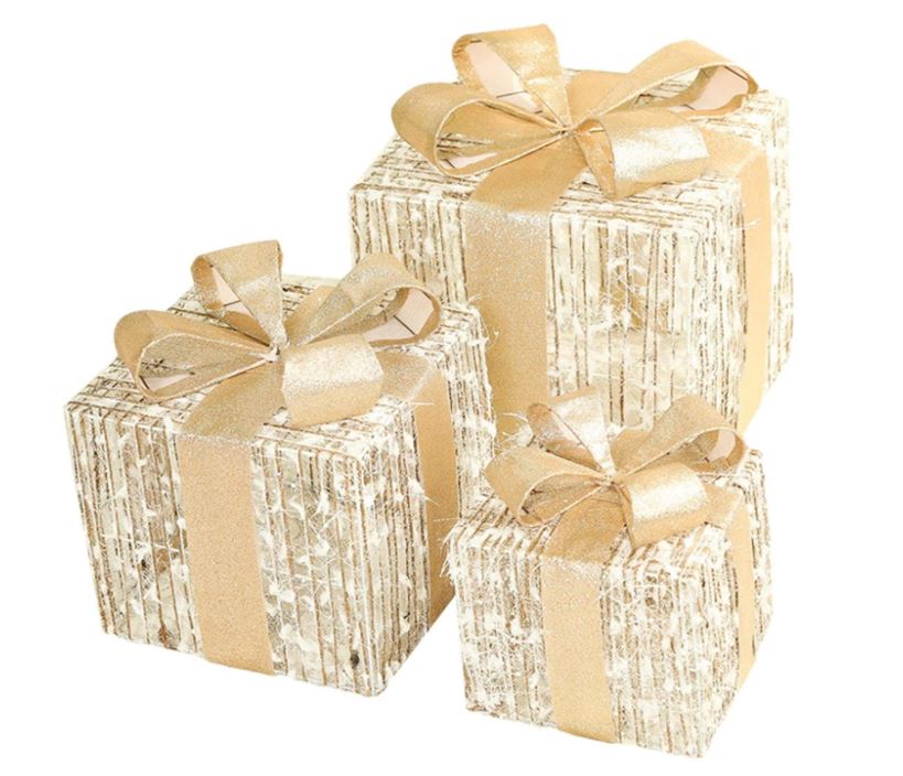 Christmas Green & Red Glitter Nesting Gift Boxes Set of 7 