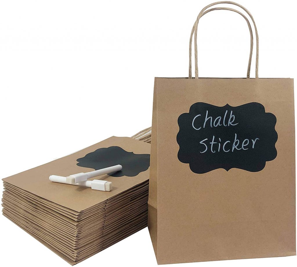 Gift Bags With Chalk Sticker
