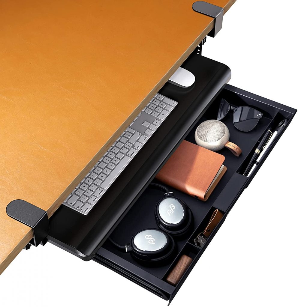 Huanuo keyboard tray with pull-out drawer