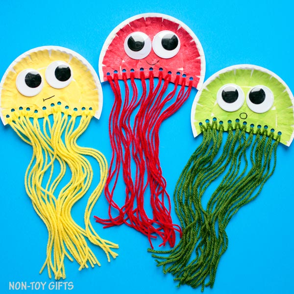 Jellyfish Paper Plate Crafts
