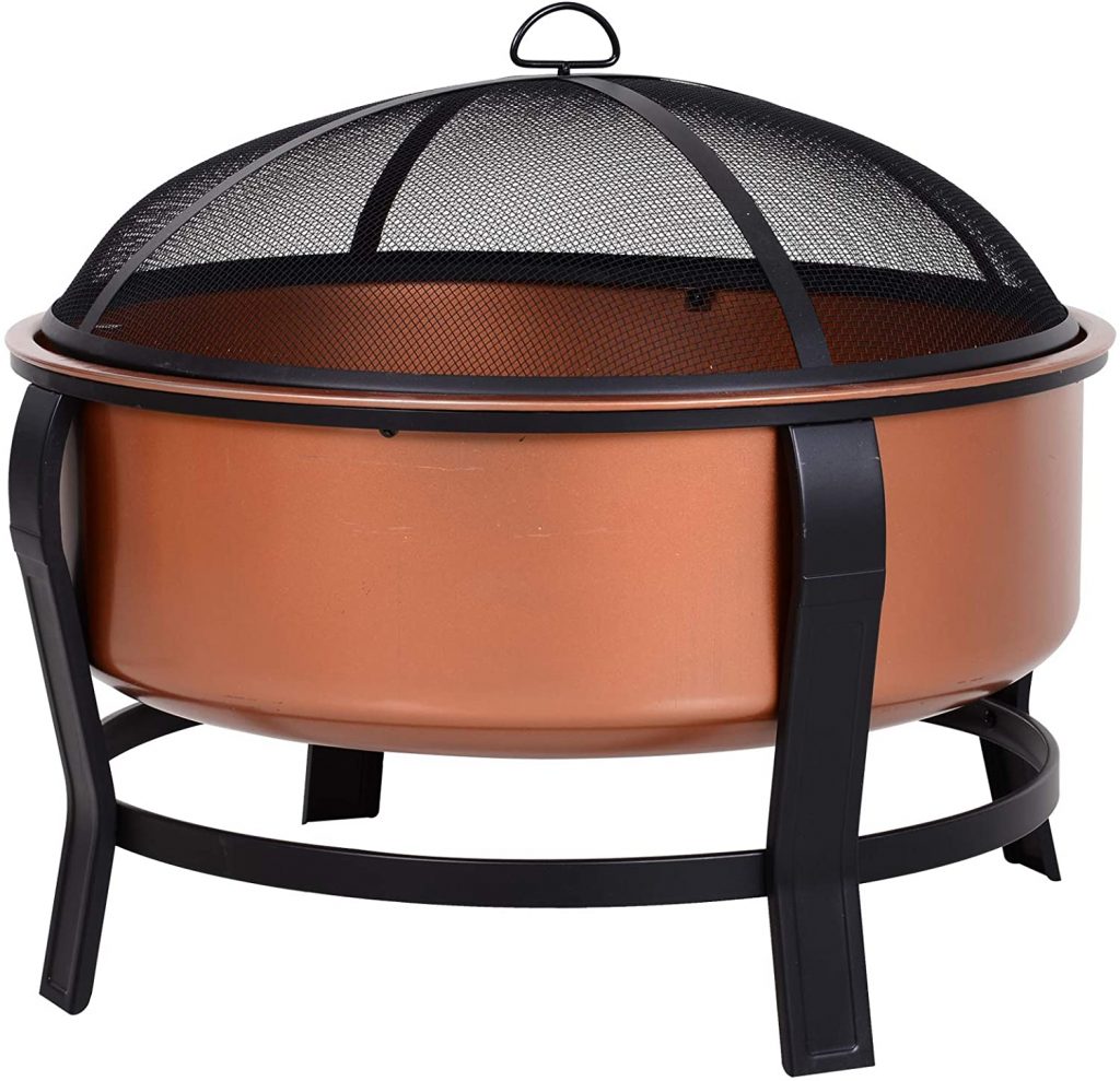 Outsunny Copper-Colored Fire Pit Bowl
