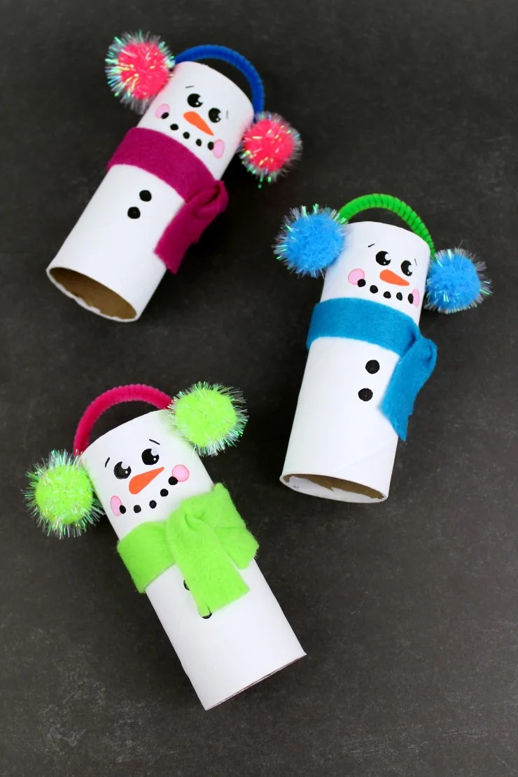Paper Tube Snowmen