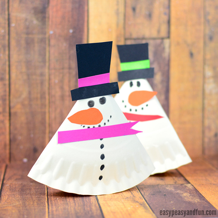 Rocking Snowman Paper Plate Crafts
