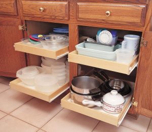 Sliding Pull-Out Shelf For Cabinets
