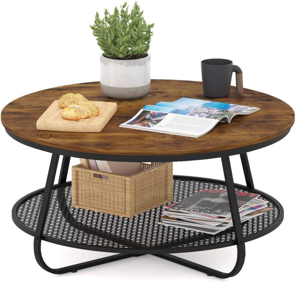 Industrial Coffee Table with Storage