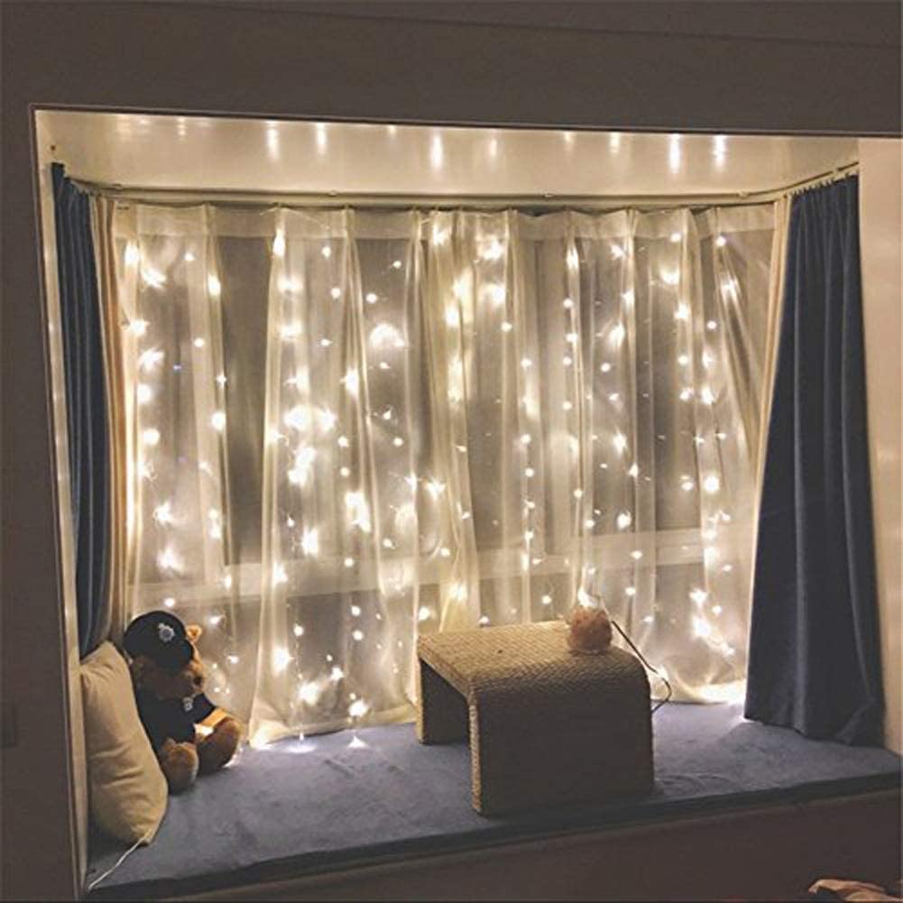 Window Curtain String Lights