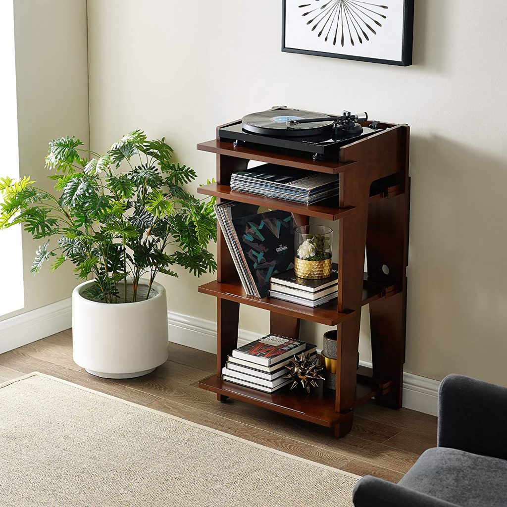 Crosley Furniture Soho Turntable Stand in a room