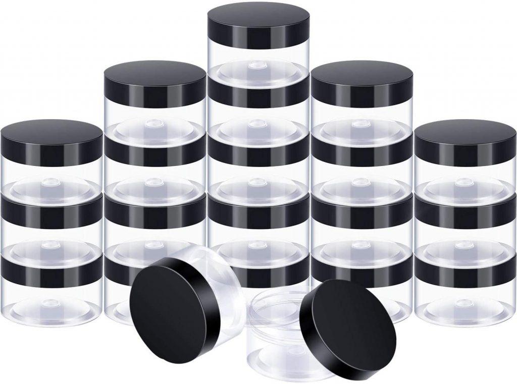 Empty Clear Plastic Jars with Lids