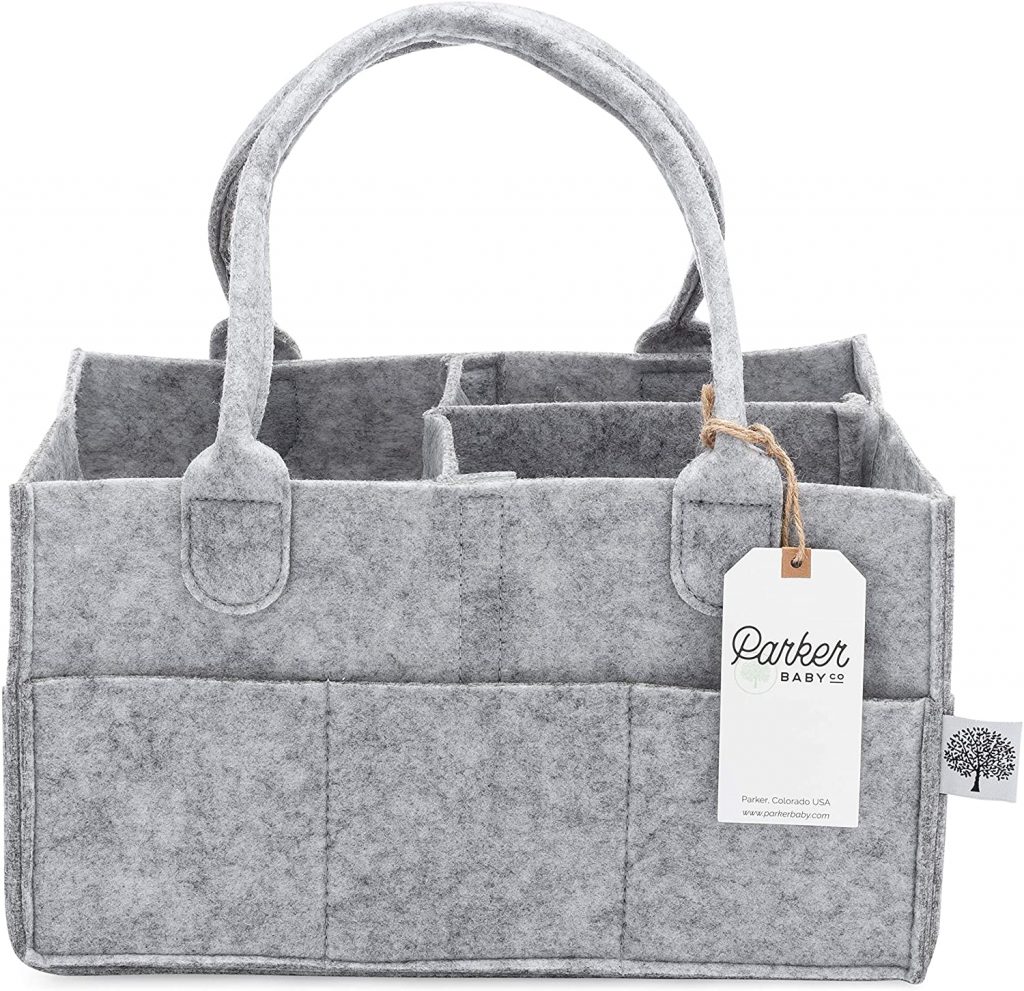 Parker Baby Diaper Caddy in gray color