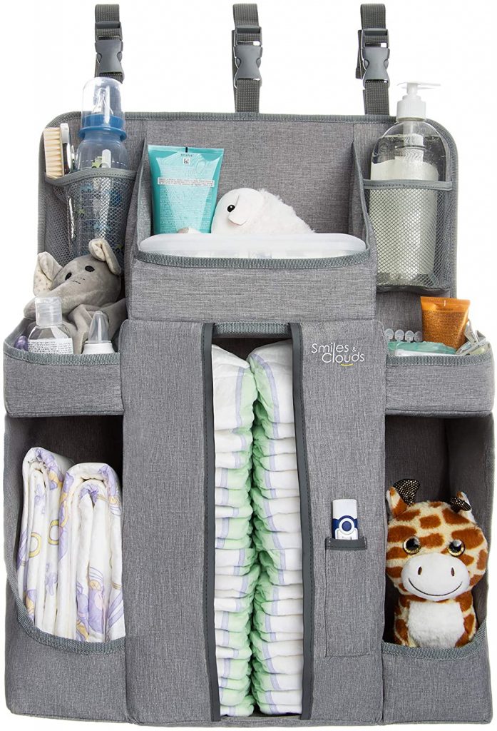 Smile and Clouds Hanging Diaper Caddy