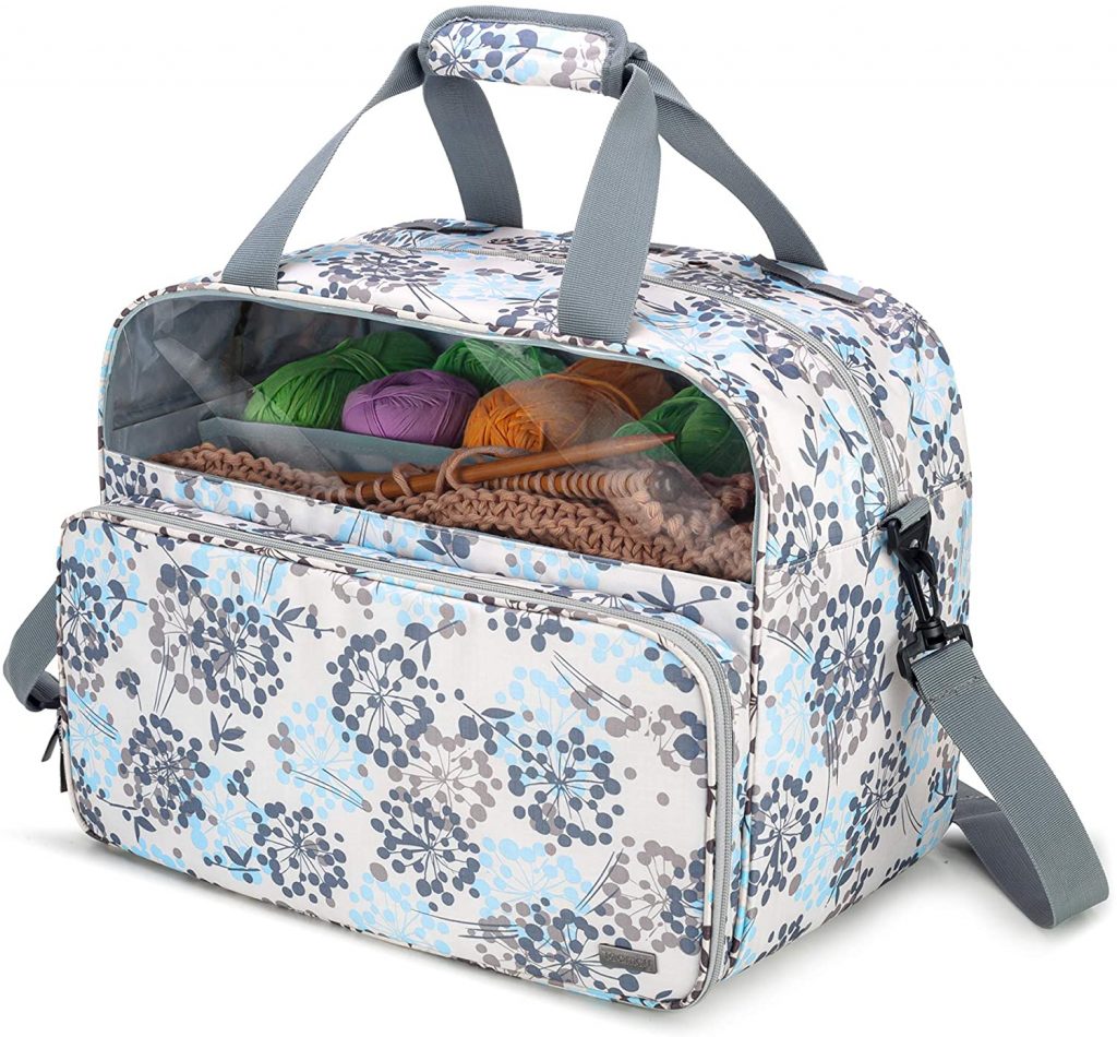 Teamoy Knitting Tote with Inner Dividers