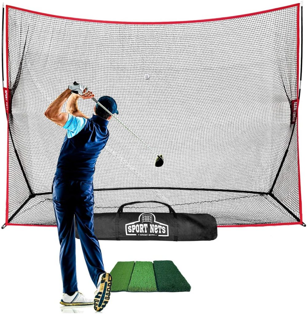 Golf Net & Hitting Mat for Home Golf Simulator