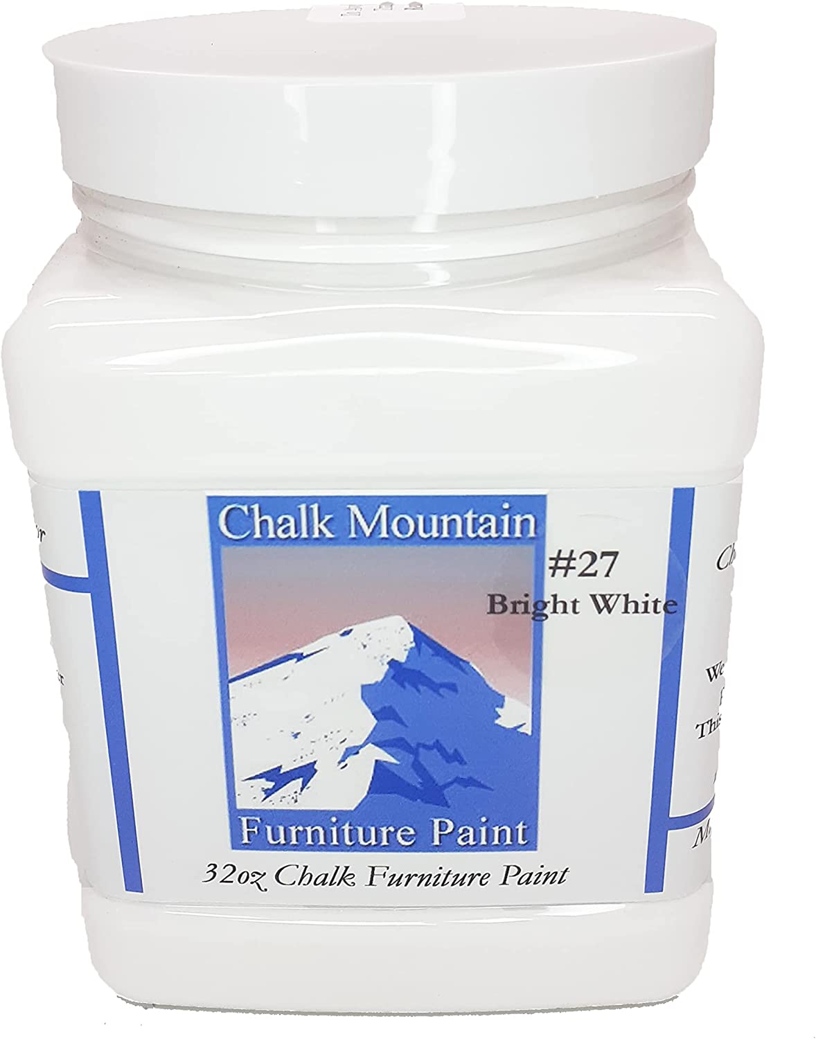 Chalk Mountain Brushes Quality Chalk Furniture Paint Bright White color