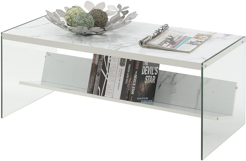 Convenience Concepts marble coffee table