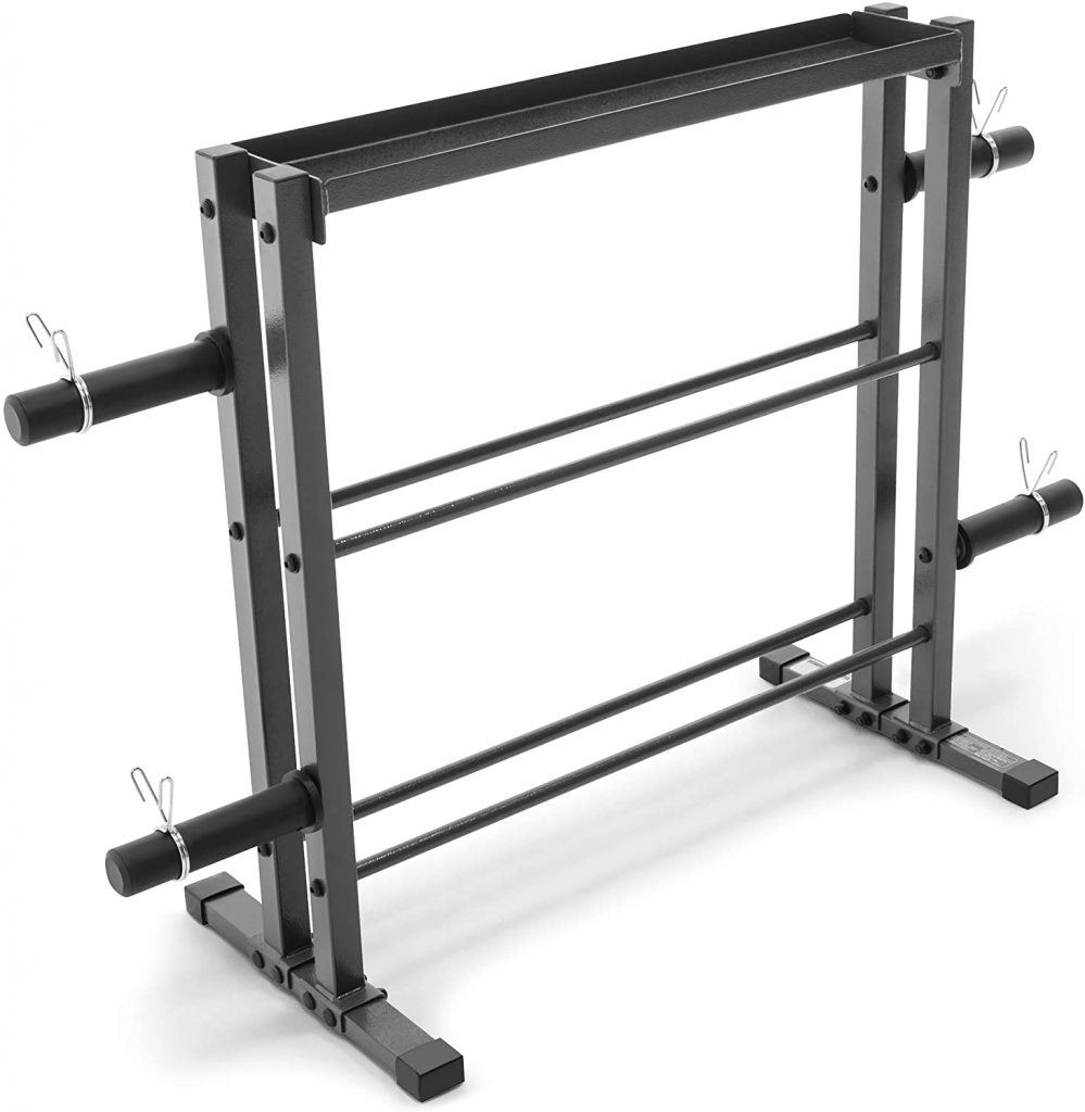 Marcy Combo Weights Storage Rack for Dumbbells, Kettlebells, and Weight Plates