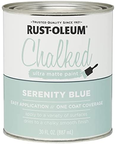 Rust-Oleum Ultra Matte Interior Chalked Paint in Serenity Blue color
