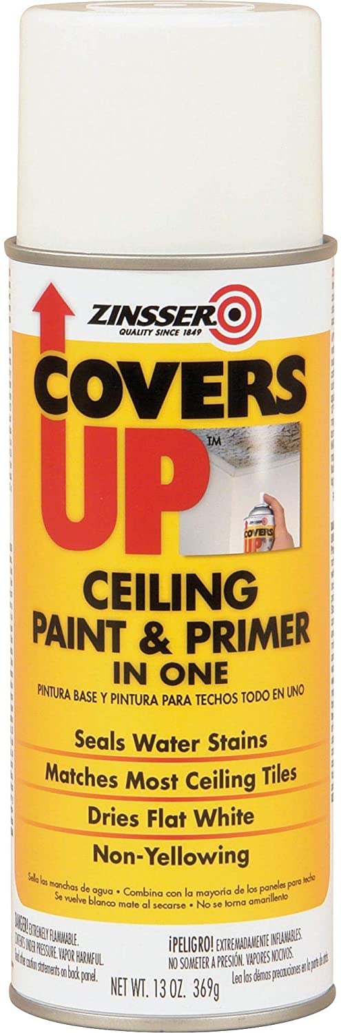 Zinnser Covers Up Stain Sealing Ceiling Paint and Primer