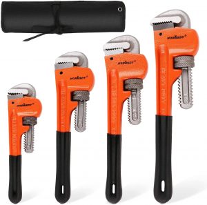HORUSDY 4 Pack Heavy Duty Pipe Wrench Set