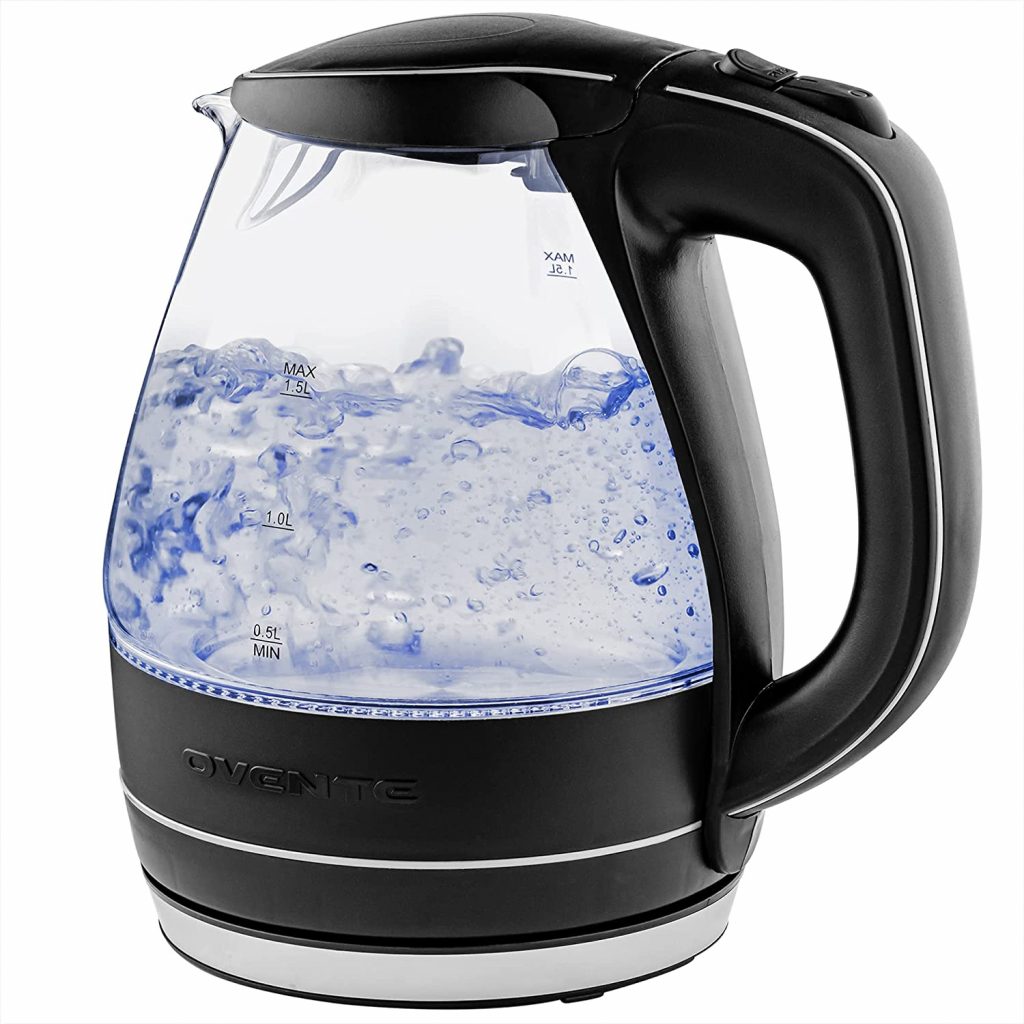 Ovente Portable Electric Glass Kettle