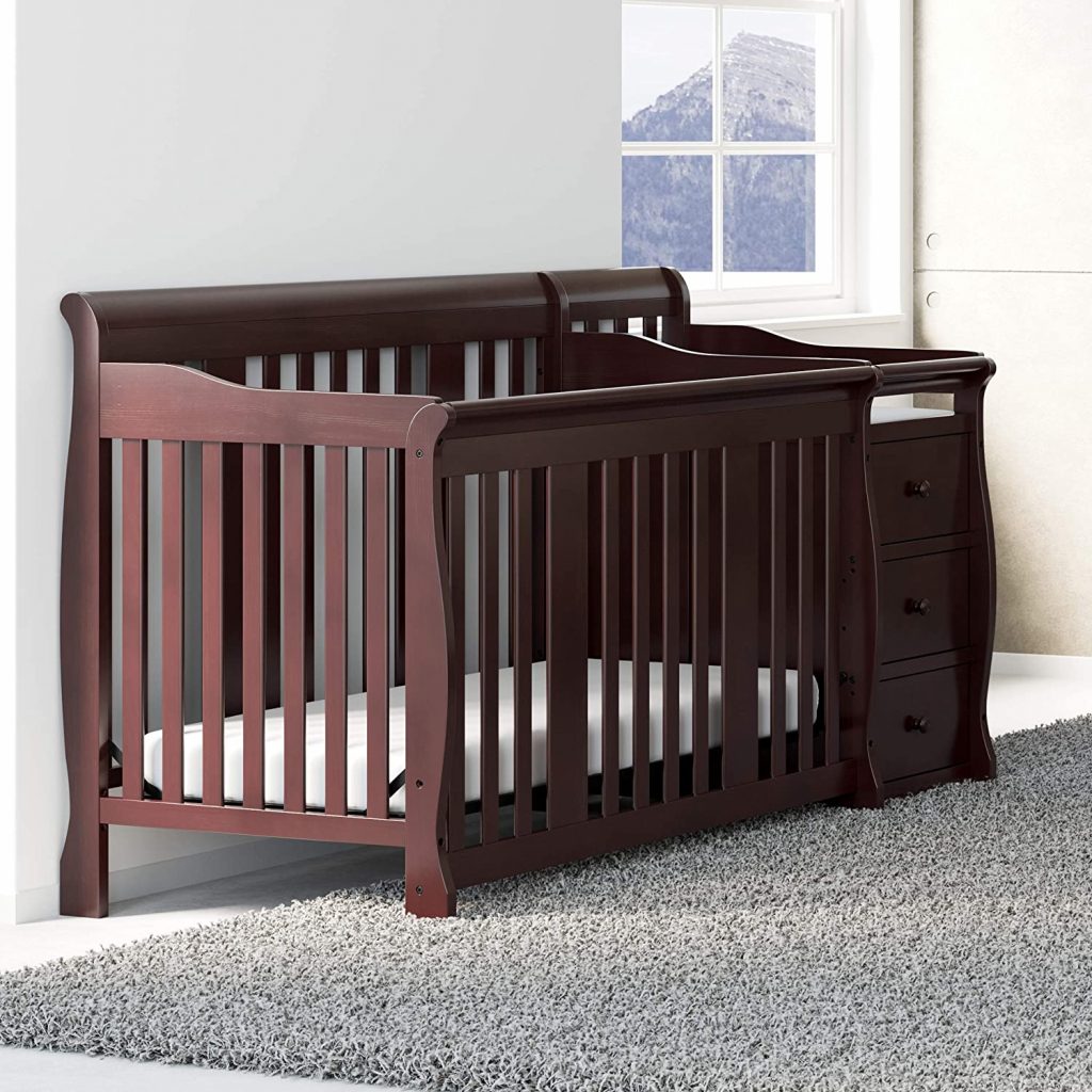 Storkcraft Portofino 4-in-1 Fixed Side Convertible Crib and Changer