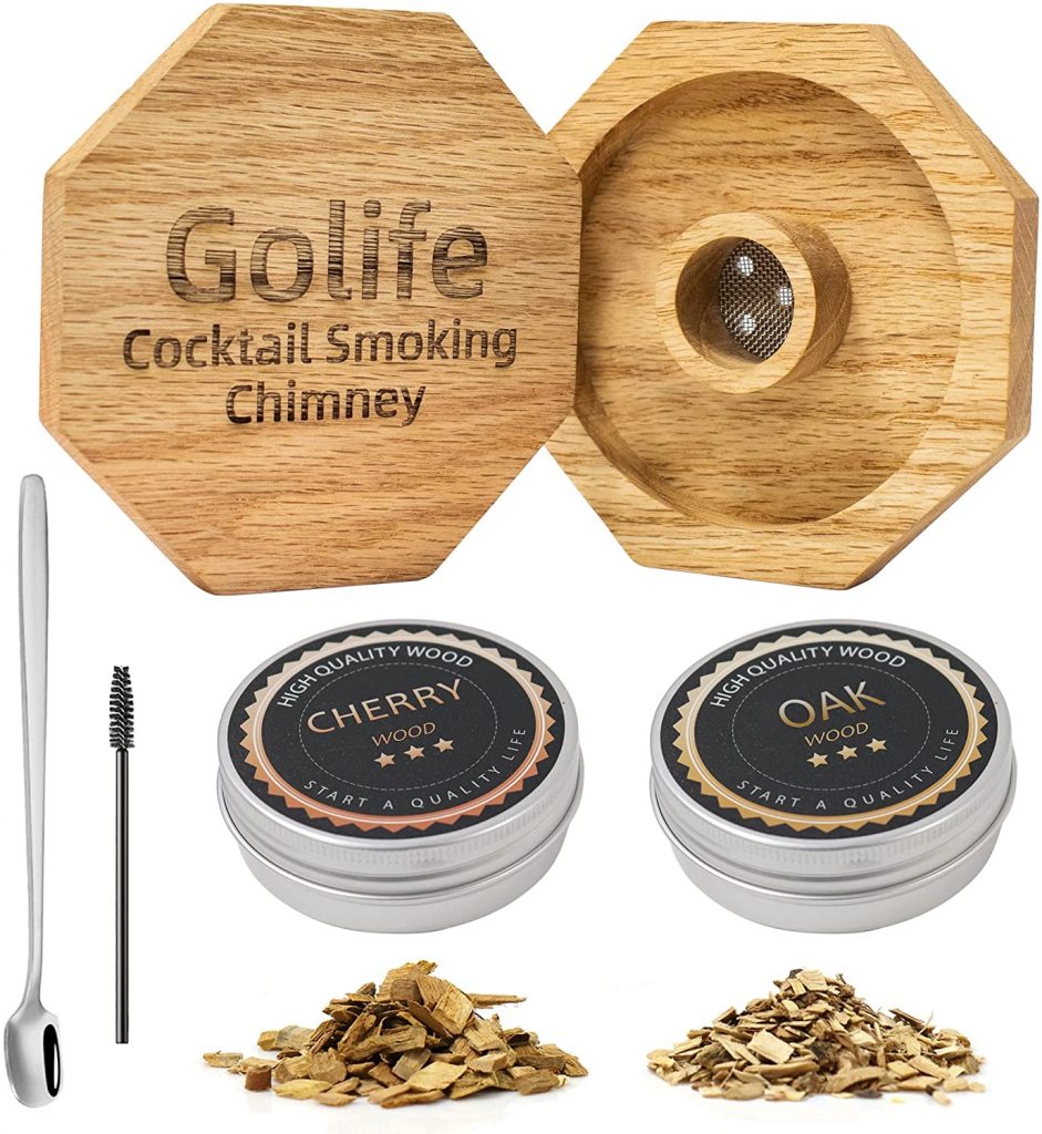 GoLife Cocktail Smoker Kit with Wood Chips &amp; Cocktail Smoker