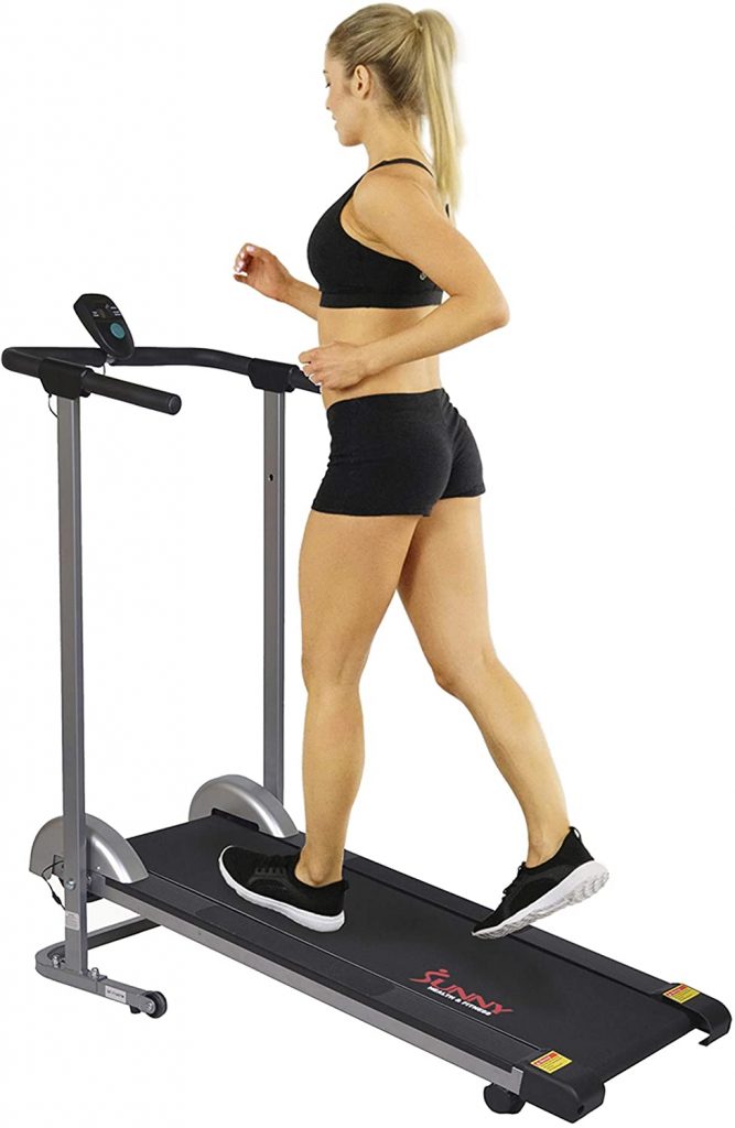 Sunny Health & Fitness Foldable Manual Walking Treadmill