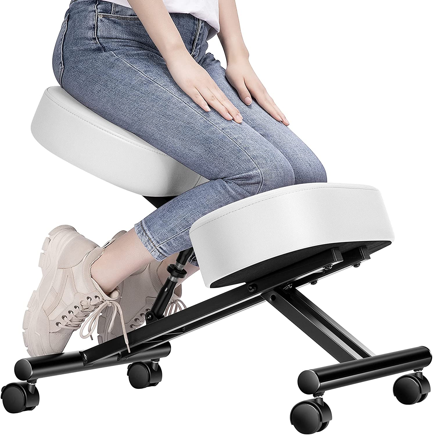 Adjustable Iron-Framed Kneeling Chair (A)