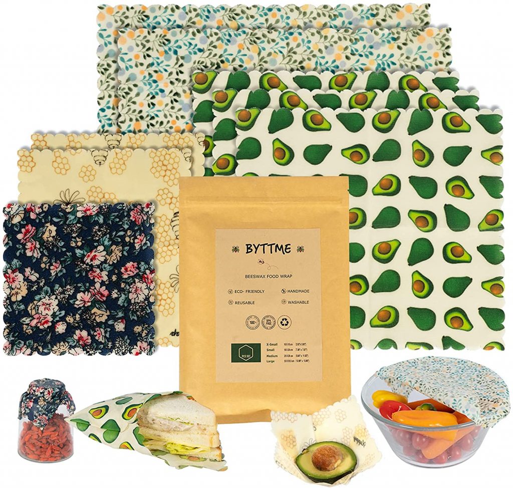 8 Packs Upgraded Eco-Friendly Food Wraps for Bread &amp; Sandwich Wrapping