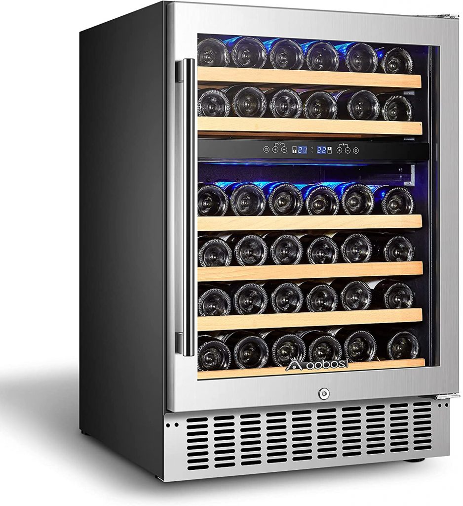 AAOBOSI 24 Inch Dual Zone Wine Cooler
