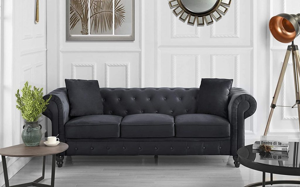 Divano Roma Classic Sofa in black color