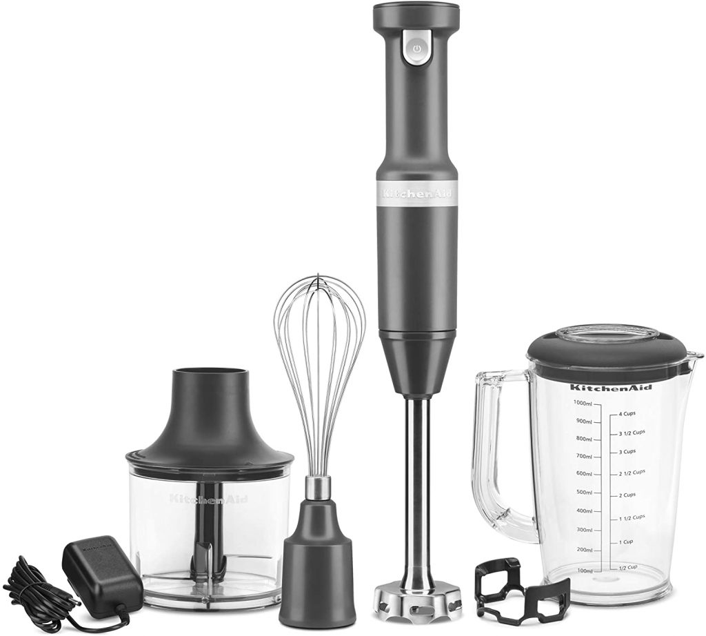 Cordless Variable Speed Hand Blender with Attachments