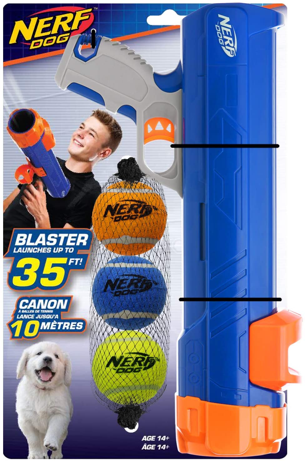 Hands Free Pick Up and Throw Play Dog Ball Thrower with 50CM Long Handle Cauwaas Dog Ball Launcher and Indestructible Dog Ball 2 in 1 Dog Toy