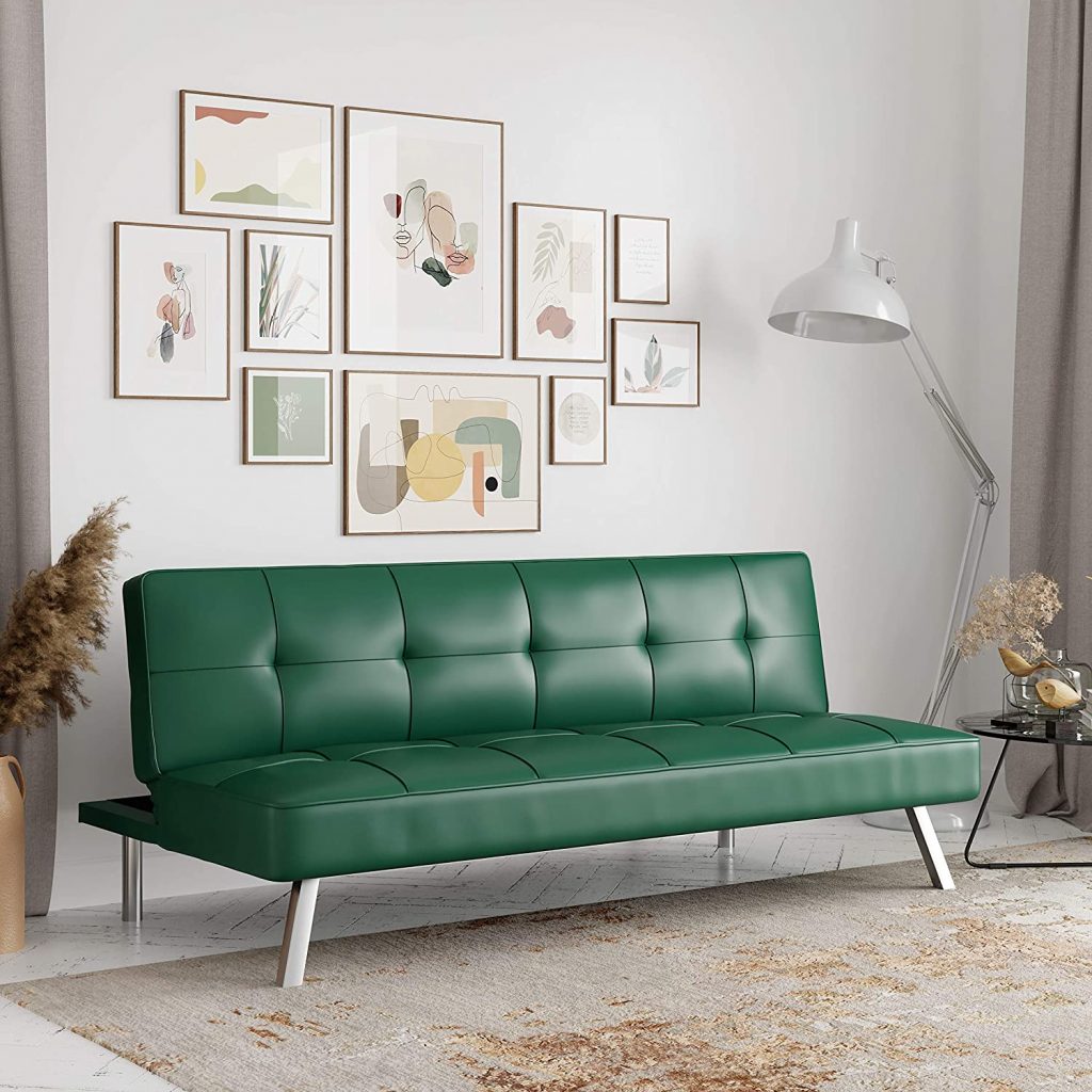 Serta Rane Convertible Sofa in green color