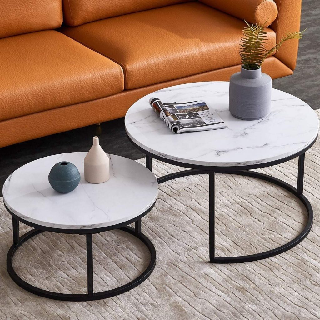 iDFURLF Modern Sofa Nesting Tables