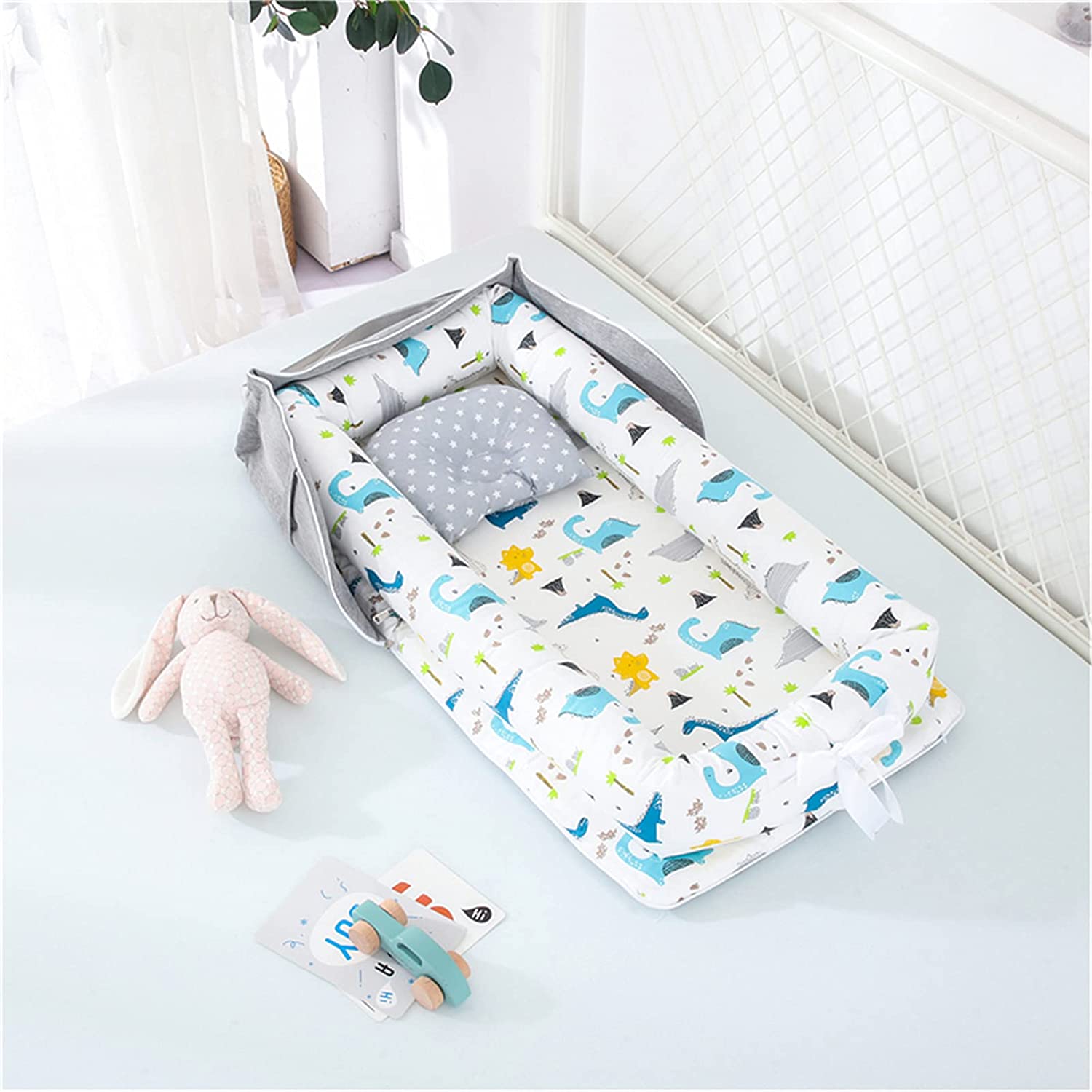 10. Abreeze Baby Bassinet for Bed Bedside, Bedroom, and Travel