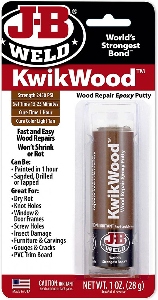 J-B Weld KwikWood Wood Repair Epoxy Putty Stick